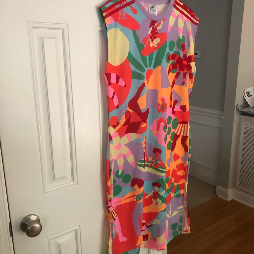 New: Farm Rio x Adidas Training Dress. Size Medium - Picture 6 of 14